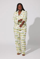 Wine Country Long Sleeve Classic Stretch Jersey PJ Set