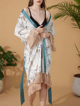 Tassels Leopard Kimono Robe